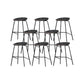 Industrial Black Legs Bar Stools Indoor Faux Leather Counter Chair