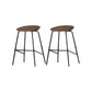 Industrial Black Legs Bar Stools Indoor Faux Leather Counter Chair