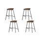 Industrial Black Legs Bar Stools Indoor Faux Leather Counter Chair