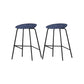 Industrial Black Legs Bar Stools Indoor Faux Leather Counter Chair