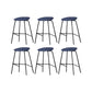 Industrial Black Legs Bar Stools Indoor Faux Leather Counter Chair