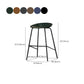 Industrial Black Legs Bar Stools Indoor Faux Leather Counter Chair