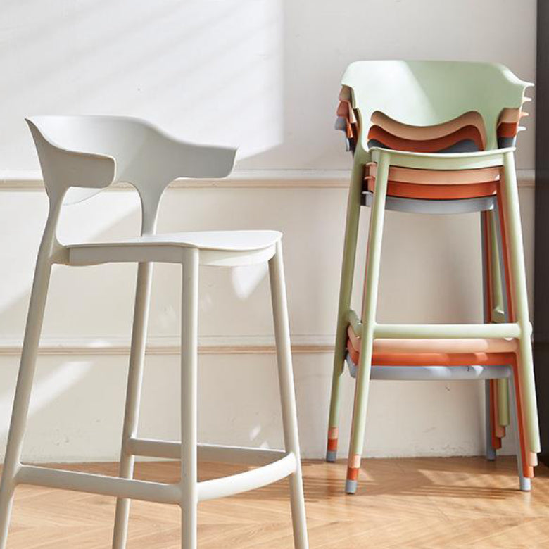 Sillas de mostrador de barra de bar de acrílico contemporáneo