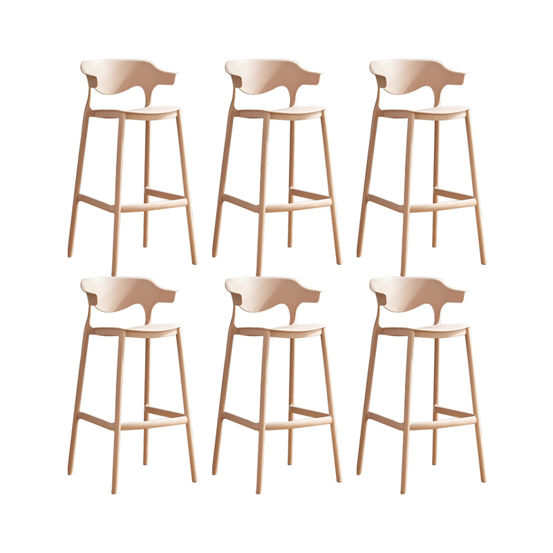Sillas de mostrador de barra de bar de acrílico contemporáneo