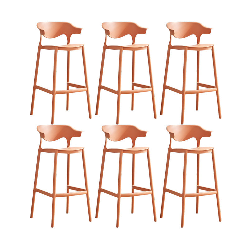Sillas de mostrador de barra de bar de acrílico contemporáneo