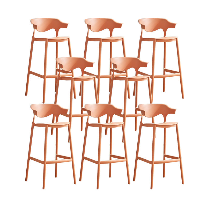 Sillas de mostrador de barra de bar de acrílico contemporáneo