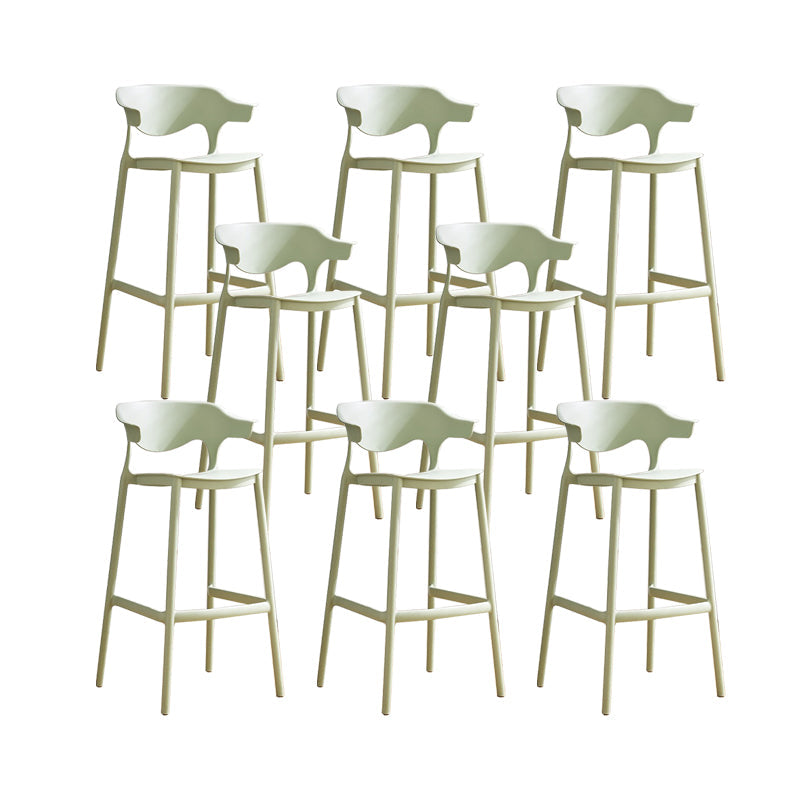 Sillas de mostrador de barra de bar de acrílico contemporáneo