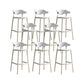 Sillas de mostrador de barra de bar de acrílico contemporáneo