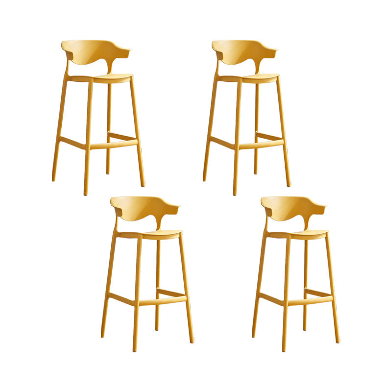 Sillas de mostrador de barra de bar de acrílico contemporáneo
