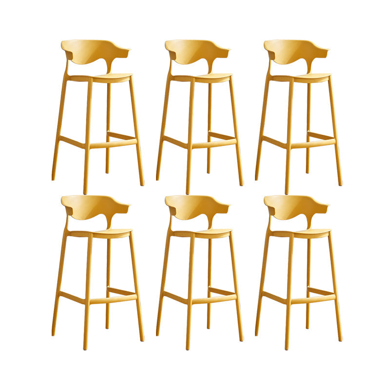 Sillas de mostrador de barra de bar de acrílico contemporáneo