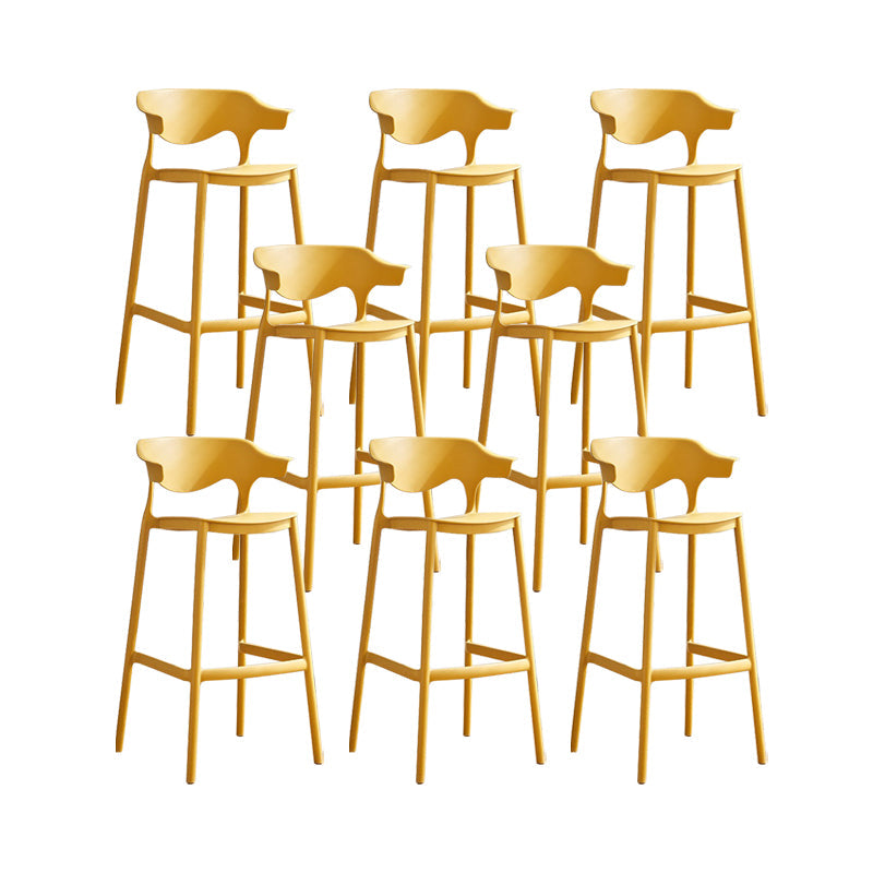 Sillas de mostrador de barra de bar de acrílico contemporáneo