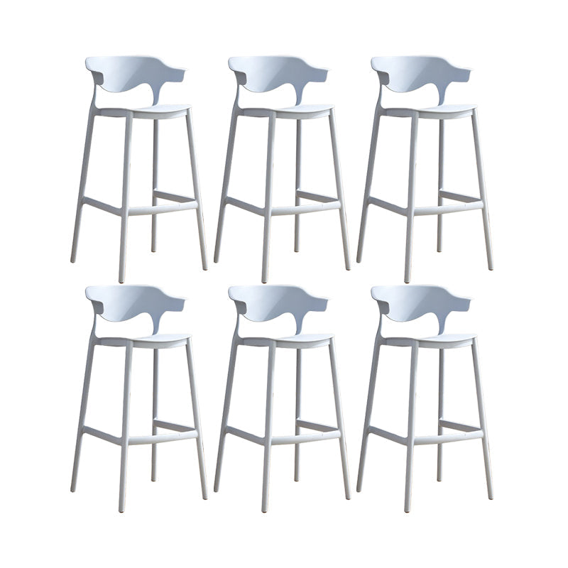 Sillas de mostrador de barra de bar de acrílico contemporáneo