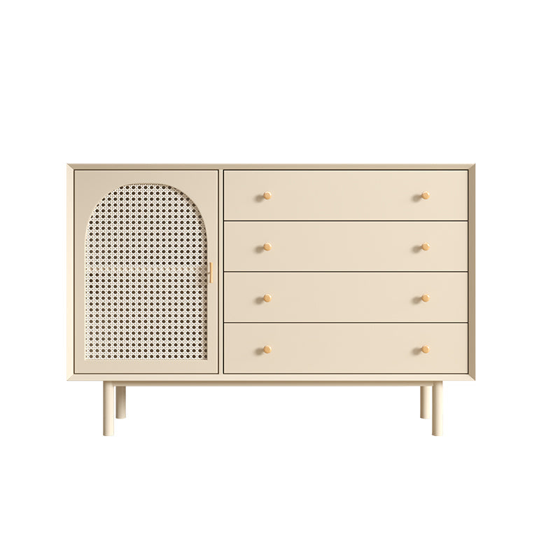 Server moderno del server da pranzo ingegnerizzato in legno con cassetti per la cucina