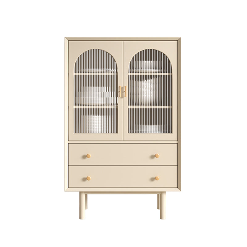 Server moderno del server da pranzo ingegnerizzato in legno con cassetti per la cucina