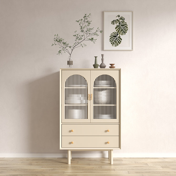 Server moderno del server da pranzo ingegnerizzato in legno con cassetti per la cucina