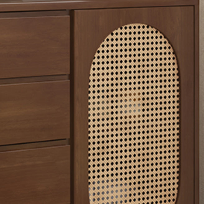 Modern Sideboard Rubberwood Sideboard Cabinet with Doors for Dining Room Clearhalo 'buffet_sideboard' 'Buffets & Sideboards' 'furn' 'furn_buffet_sideboard' 'Furniture' 'Kitchen & Dining Furniture' 7589819