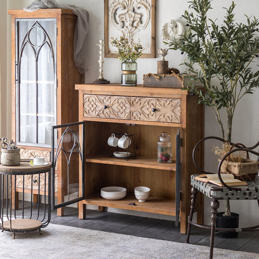 Sideboard moderno mobile sideboard in legno massiccio con porte per sala da pranzo