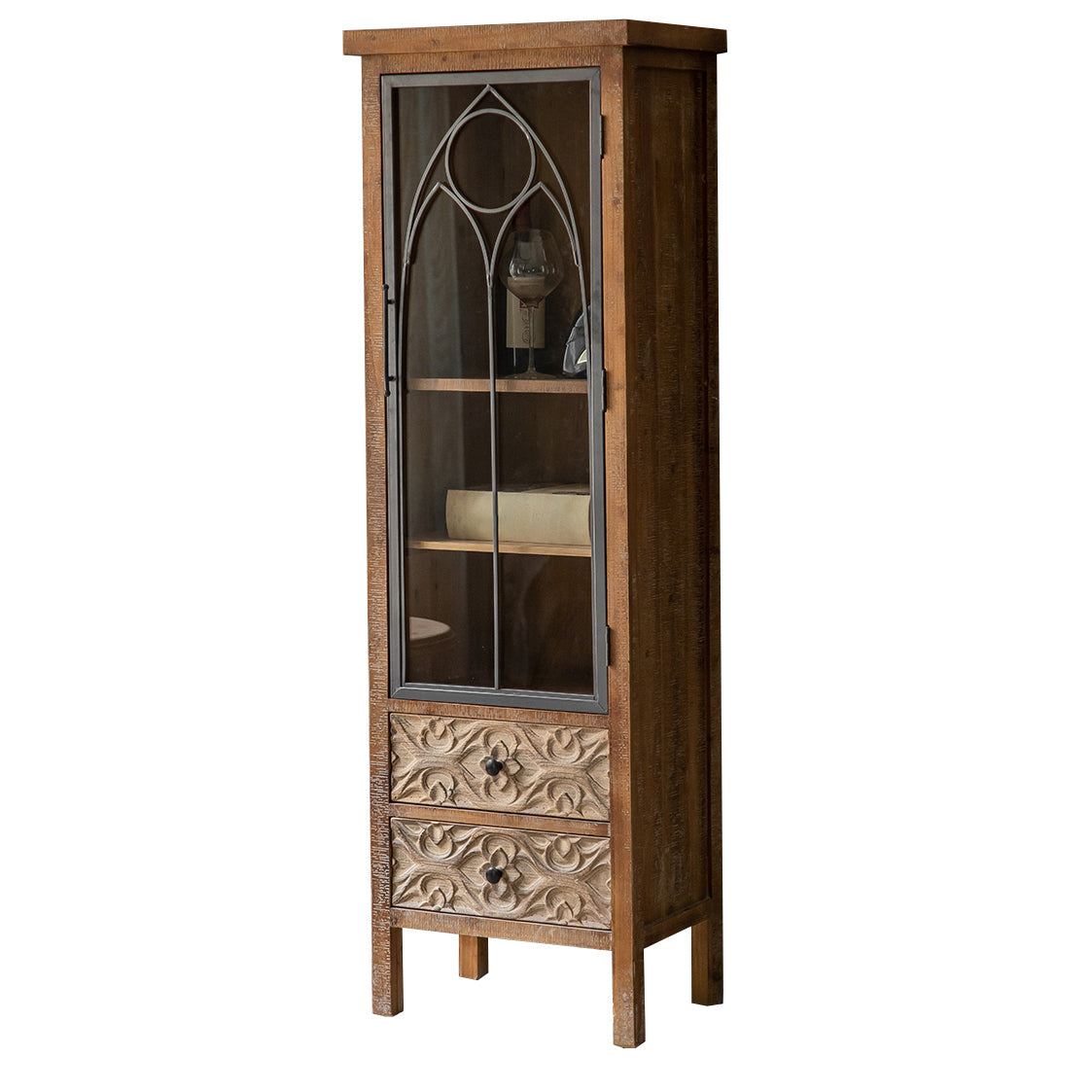 Armoire du buffet en bois massif moderne avec portes pour salle à manger