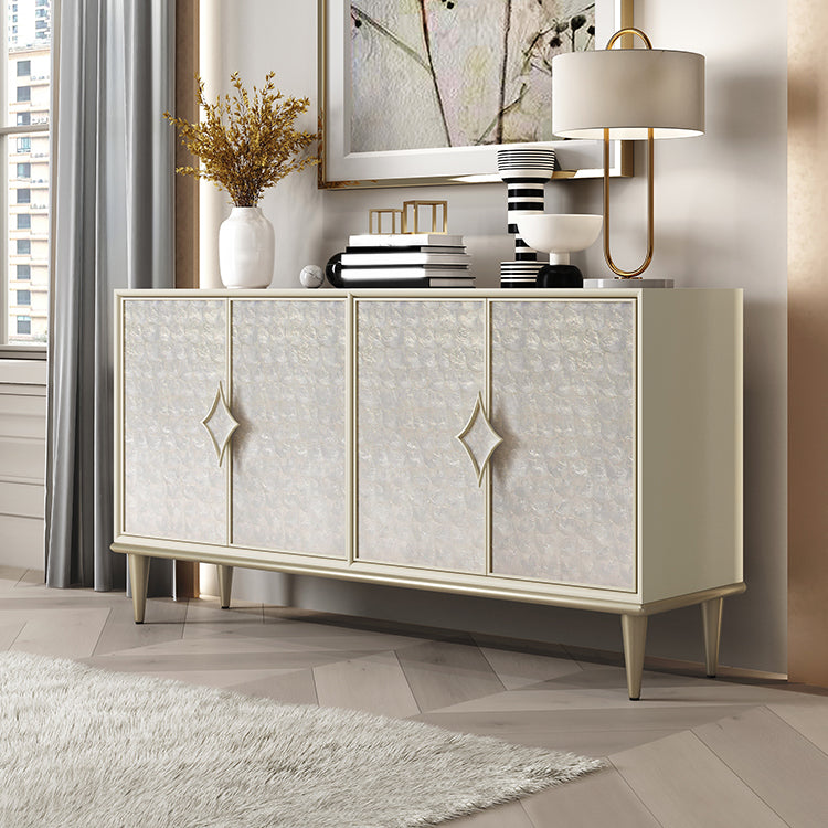 Tavolo a buffet in legno ingegnerizzato a buffet glam con porte per cucina