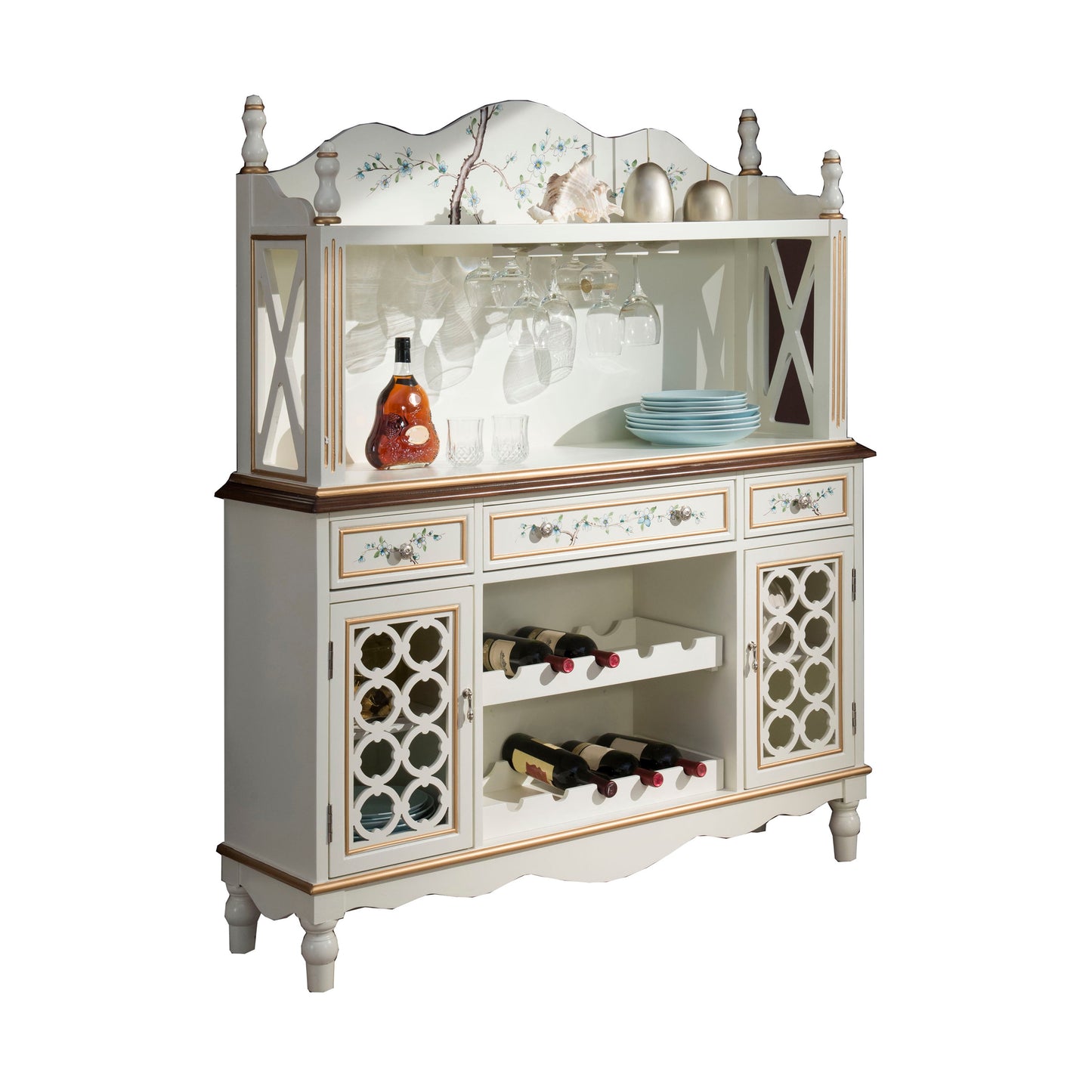 Glam Dining Buffet Birch Buffet Table with Doors for Dining Room Clearhalo 'buffet_sideboard' 'Buffets & Sideboards' 'furn' 'furn_buffet_sideboard' 'Furniture' 'Kitchen & Dining Furniture' 7589904