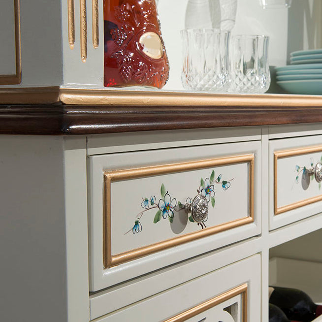 Glam Dining Buffet Birch Buffet Table with Doors for Dining Room Clearhalo 'buffet_sideboard' 'Buffets & Sideboards' 'furn' 'furn_buffet_sideboard' 'Furniture' 'Kitchen & Dining Furniture' 7589906