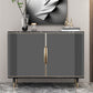 Glam Dining Server Marble Buffet Server with Doors for Living Room Grey Clearhalo 'buffet_sideboard' 'Buffets & Sideboards' 'furn' 'furn_buffet_sideboard' 'Furniture' 'Kitchen & Dining Furniture' 7589941