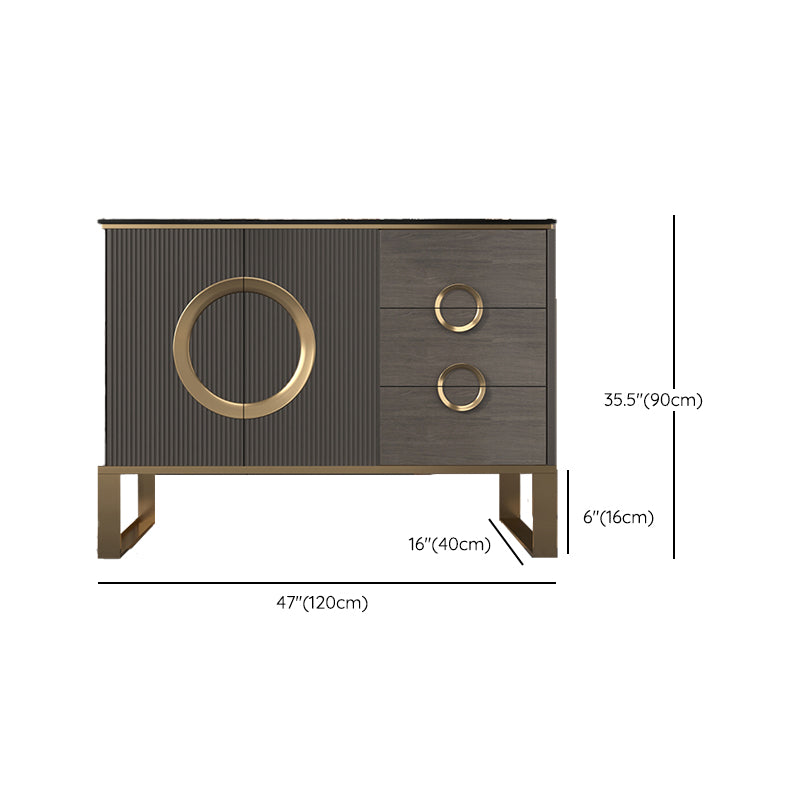 Tavolo da tavolo da tavolo a buffet glam tavolo da sideboard con cassetti per sala da pranzo