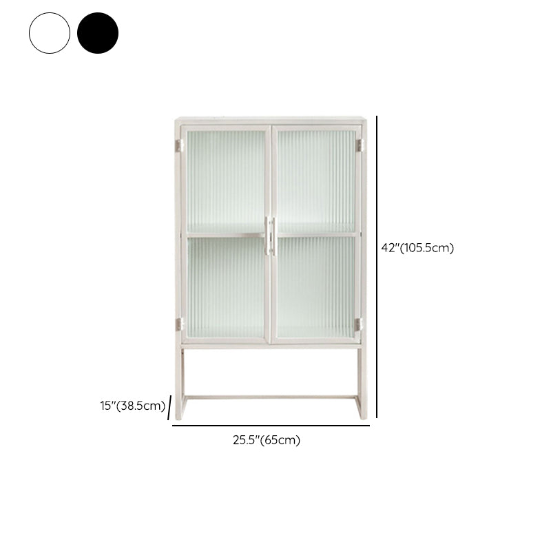 Mobile moderno in metallo porte in vetro mobile a buffet per sala da pranzo