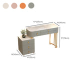 引き出し付きの現代的な木製のベッドルームライトミラードレッシングテーブル