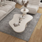 Pedestal Coffee Cocktail Table with Storage Drawers White Wooden