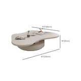 保管引き出し付きのペ​​デスタルコーヒーカクテルテーブル白い木製