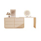 Cream Contemporary Bedroom With Drawer Wooden Lighted Mirror Make-up Vanity