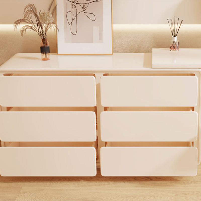 Cream Contemporary Bedroom With Drawer Wooden Lighted Mirror Make-up Vanity