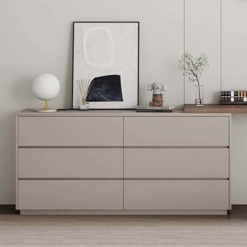 Camera da letto in legno massiccio marrone moderno in piedi con vanità per il trucco del cassetto