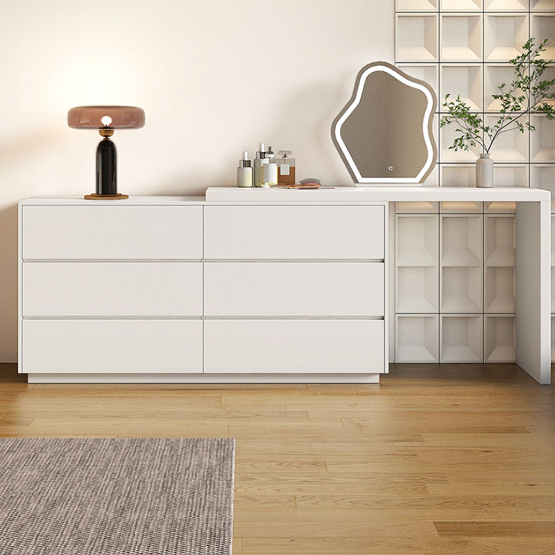 Modern Wooden Standing With Drawer White Bedroom Vanity Dressing Table Clearhalo 'Bedroom Furniture' 'furn' 'furn_makeup_vanities' 'Furniture' 'Makeup Vanities' 'makeup_vanities' 7590710