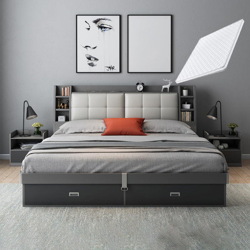 Testa tampone imbottita letto standard con legno grigio di conservazione 38,58 "di altezza