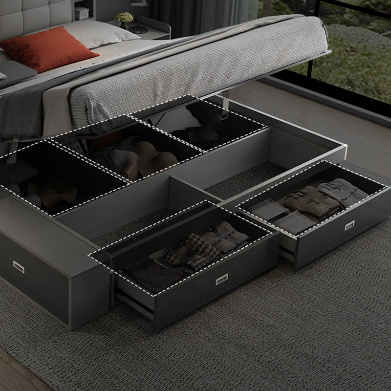 Testa tampone imbottita letto standard con legno grigio di conservazione 38,58 "di altezza