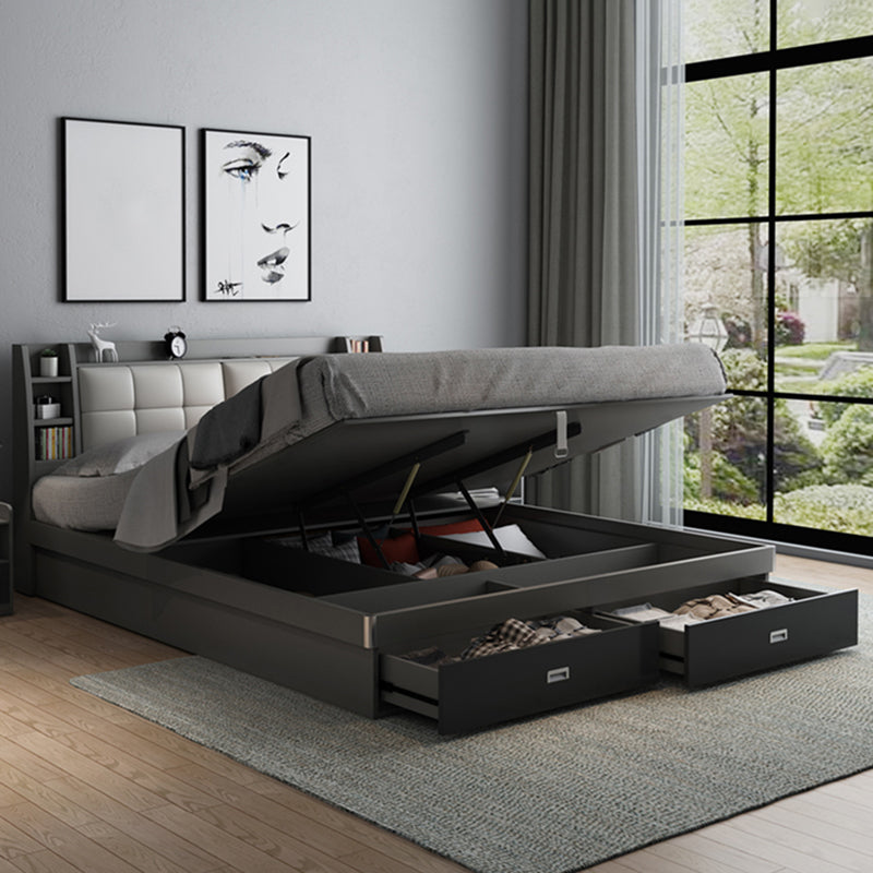 Testa tampone imbottita letto standard con legno grigio di conservazione 38,58 "di altezza