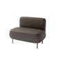 Contemporary Sofa Living Room Faux Leather Sofa with Gold Metal Base