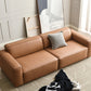 Contemporary Stationary Faux Leather Sofa Living Room Square Arm Tight Back Sofa Clearhalo 'furn' 'furn_sofas' 'Furniture' 'Living Room Furniture' 'Sofa' 'sofas' 7590769