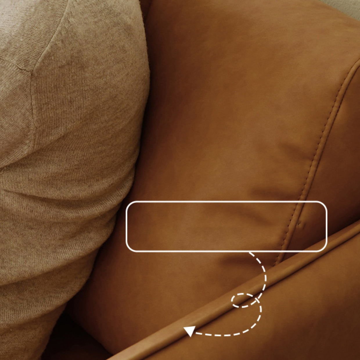 Faux Leather Standard Sofa Square Arm Sofa withTufted Back in Solid Wood Clearhalo 'furn' 'furn_sofas' 'Furniture' 'Living Room Furniture' 'Sofa' 'sofas' 7590790