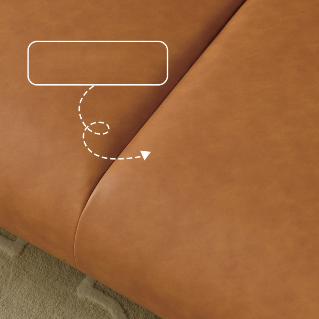 Faux Leather Standard Sofa Square Arm Sofa withTufted Back in Solid Wood Clearhalo 'furn' 'furn_sofas' 'Furniture' 'Living Room Furniture' 'Sofa' 'sofas' 7590791