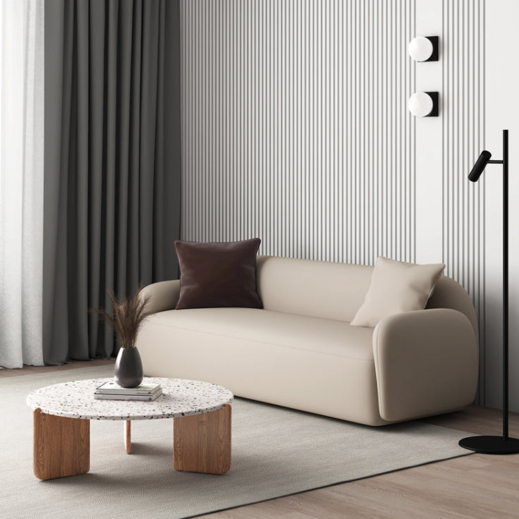 Divano braccio ad incasso contemporaneo stretto per soggiorno a beige