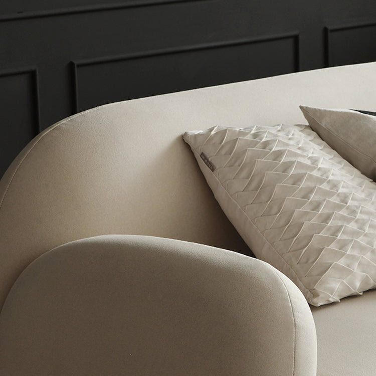 Divano braccio ad incasso contemporaneo stretto per soggiorno a beige