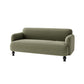 Contemporary Faux Leather Sofa for Living Room with Recessed Arm