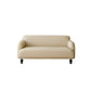 Contemporary Faux Leather Sofa for Living Room with Recessed Arm