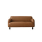 Contemporary Faux Leather Sofa for Living Room with Recessed Arm