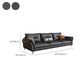 Mid Century Faux Leather Sectional Flared Arm Sectional Set in Black Clearhalo 'furn' 'furn_sectionals' 'Furniture' 'Living Room Furniture' 'Sectionals' 7590889