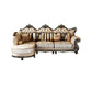 Traditional Slipcovered Cushions Sectionals & Chaise Tufted Rolled Arm Sectional Sofa