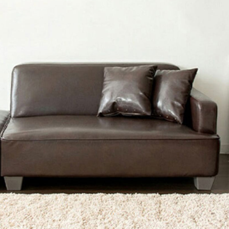 Sezioni a braccio quadrato contemporaneo 43.3 "l loveat con poggiapiedi